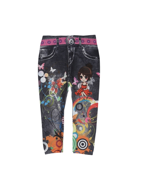 

TINY HUG Girls Multicoloured Printed Tights, Multi