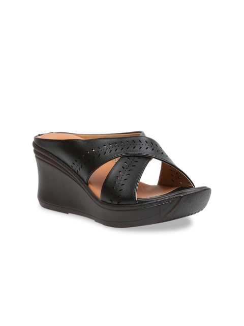 

pelle albero Women Black Solid Mules