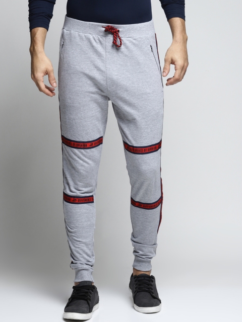 

Difference of Opinion Men Grey Slim-Fit Joggers