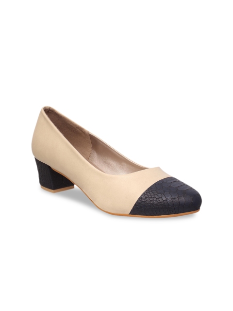 

MSC Women Beige Colourblocked Pumps