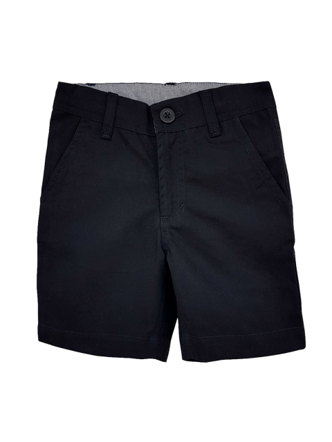 

Campana Boys Black Solid Regular Fit Regular Shorts
