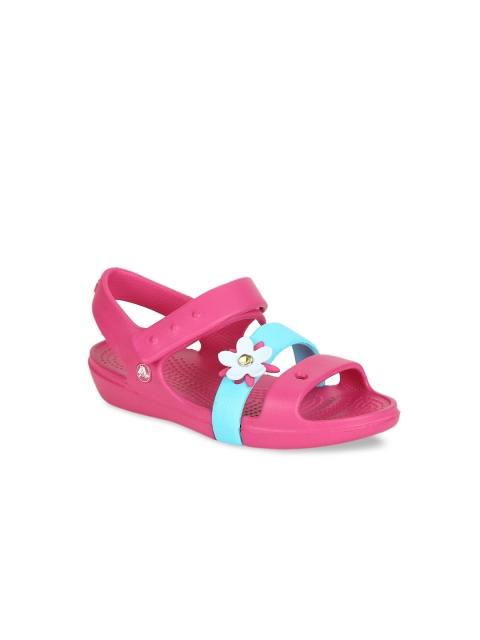 

Crocs Girls Pink Solid Open Toe Flats