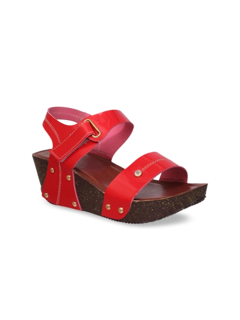 

MSC Women Red Solid Sandals