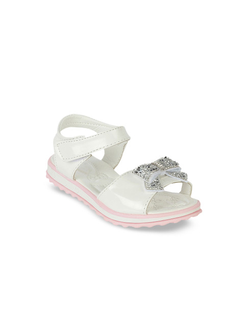 

Kittens Girls White Solid Open Toe Flats