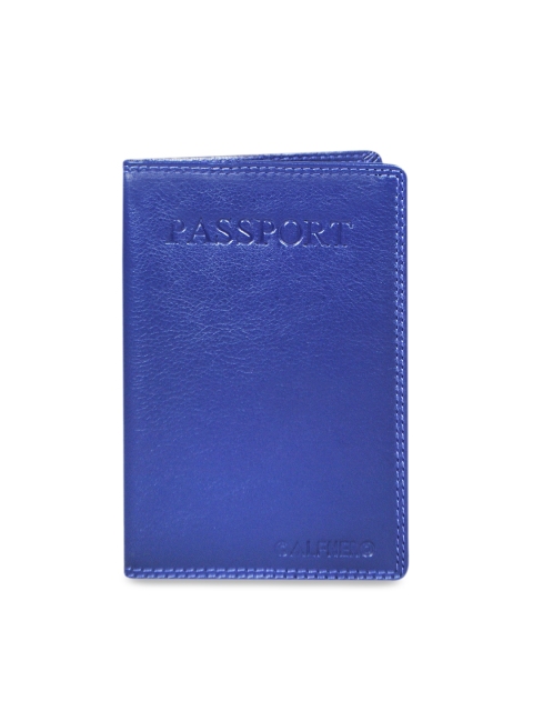 

CALFNERO Unisex Blue Solid Leather Passport Holder
