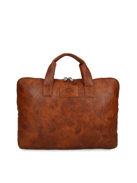 

Leather World Unisex Tan Brown Solid Laptop Sleeve