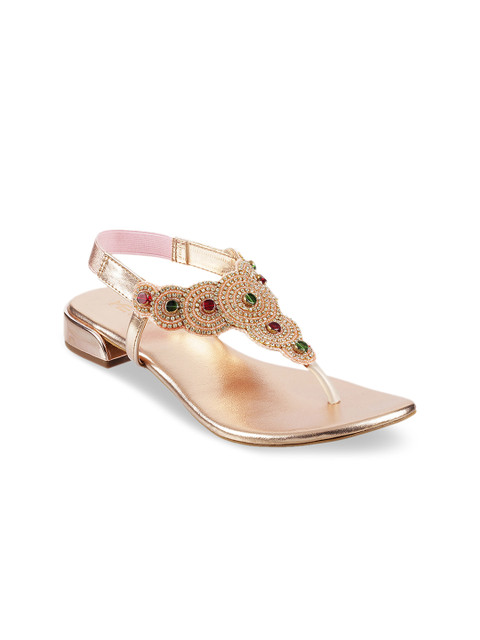 

Metro Women Gold-Toned Embellished Sandals