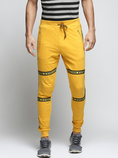 

Difference of Opinion Men Mustard Slim-Fit Joggers