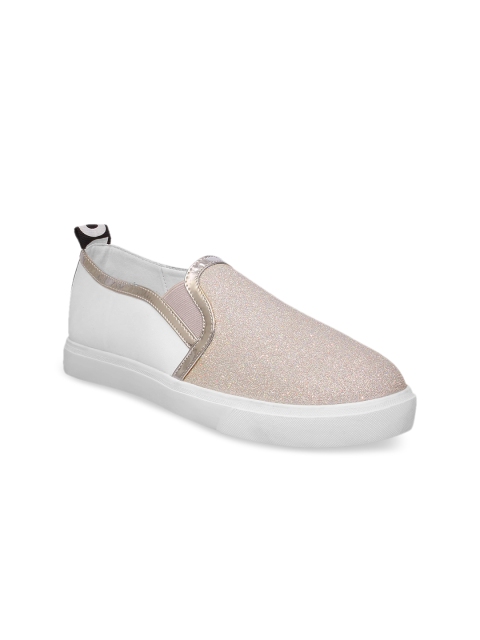 

MSC Women Gold-Toned Slip-On Sneakers