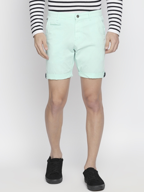 

beevee Men Lime Green Solid Regular Fit Regular Shorts