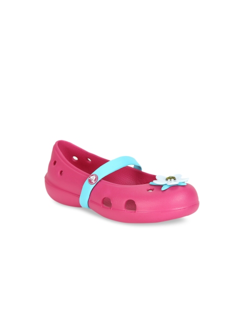 

Crocs Girls Pink Solid Ballerinas