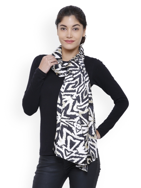 

Citypret Black & White Printed Scarf