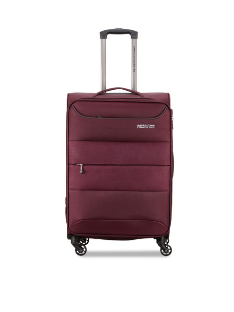 

AMERICAN TOURISTER Burgundy Solid ATLANTIS Soft-Sided Cabin Trolley Bag