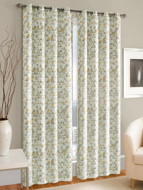 

Deco Window Khaki & Brown Set of 2 Long Door Curtains