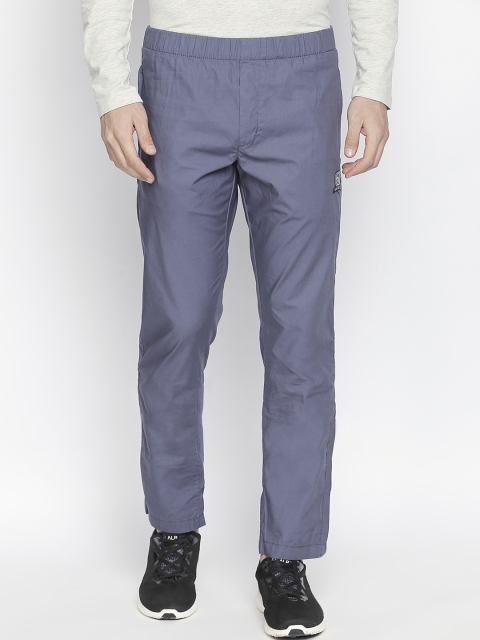 

Beevee Men Blue Solid Straight-Fit Track Pants
