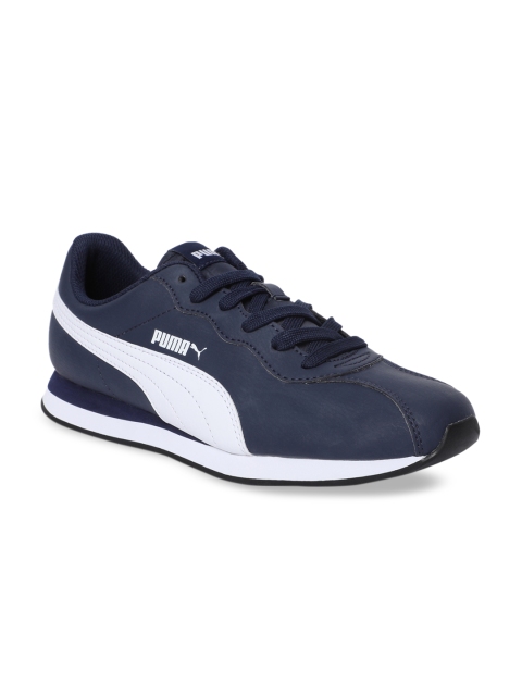 

Puma Unisex Navy Blue Leather Sneakers