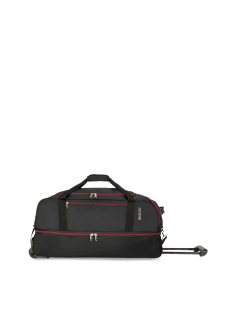 

AMERICAN TOURISTER Black Solid Medium Trolley Duffel Bag