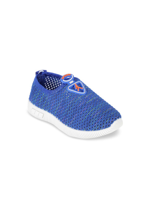 

Kittens Boys Blue Woven Design Lightweight Slip-On Sneakers