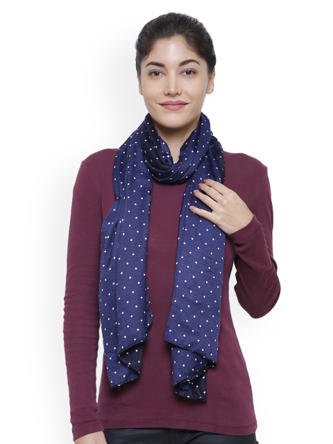 

Citypret Navy Blue Printed Scarf