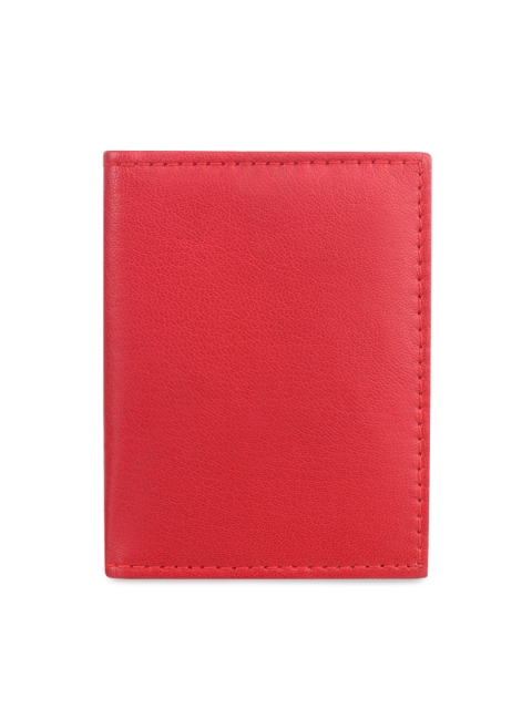 

Swiss Design Unisex Red Genuine Leather Solid Card Holder
