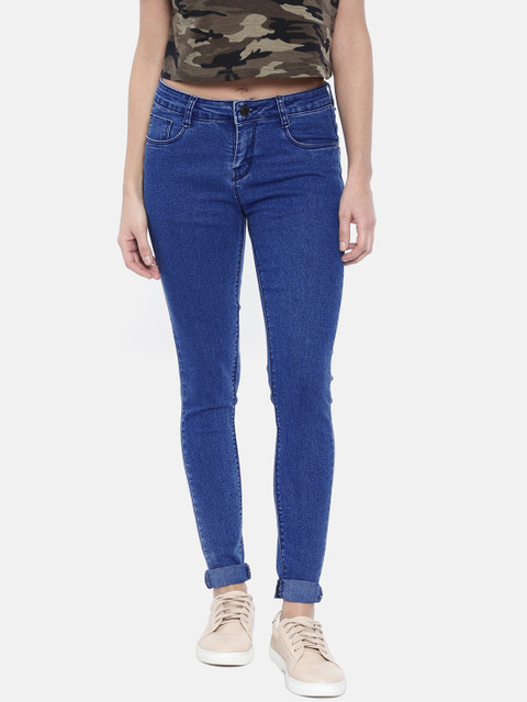 

ZHEIA Women Blue Skinny Fit Mid-Rise Clean Look Jeans