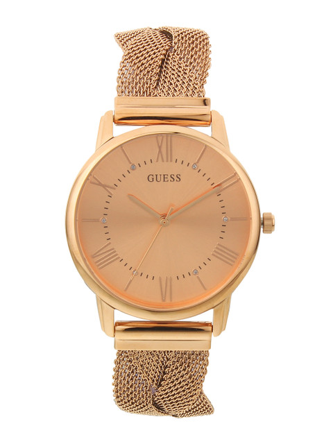 

GUESS Women Gold-Toned Analogue Watch