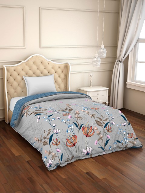 

SPACES Grey Abstract AC Room 150 GSM Single Bed Comforter