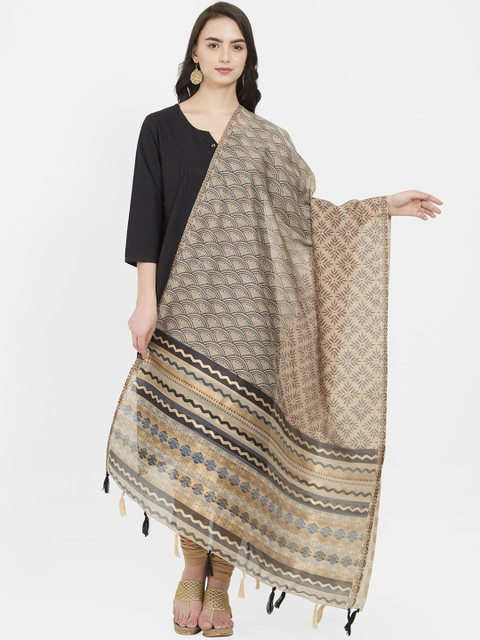

Faserz Beige Printed Dupatta