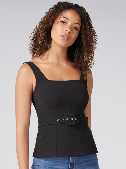 

Forever New Women Black Solid Top