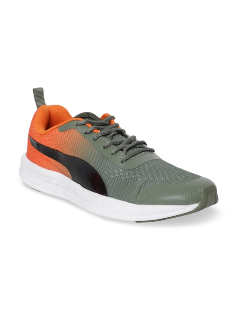 

Puma Men Olive Green Mesh Mid-Top Running Feral Runner IDP Shoes