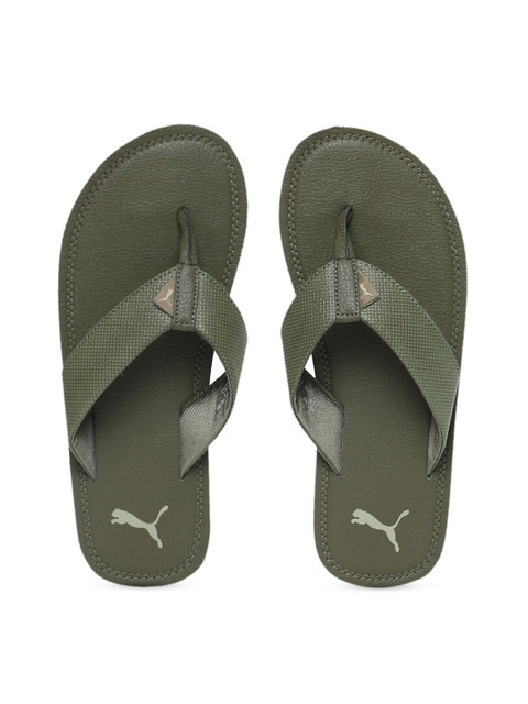 

Puma Men Olive Green Solid Thong Flip-Flops