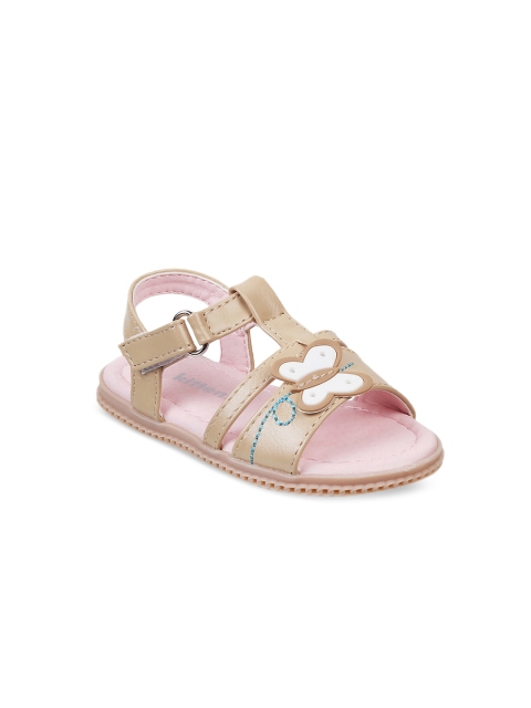 

Kittens Girls Beige Solid Open Toe Flats