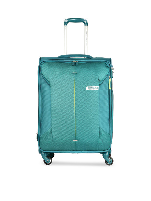 

AMERICAN TOURISTER Green Solid SPECTRALITE TSA Soft-Sided Medium Trolley Suitcase