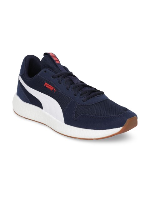 

Puma Men Navy Blue Mesh Mid-Top Running Shoes 19250903