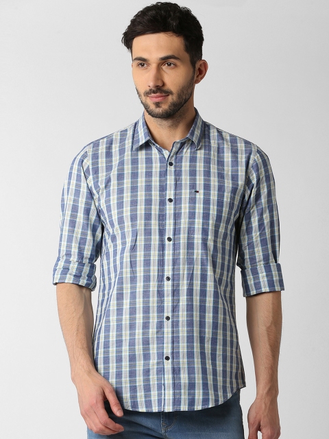 

Peter England Casuals Men Blue Slim Fit Checked Casual Shirt