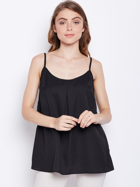 

Oxolloxo Women Black Solid A-Line Top