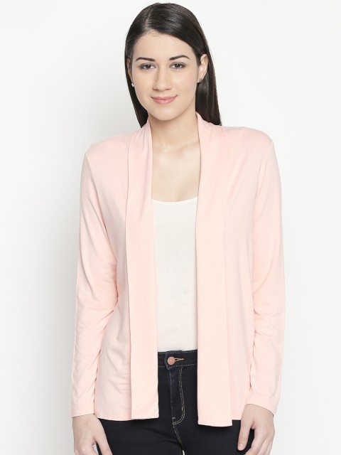 

Honey by Pantaloons Pink Solid Open Front Shrug