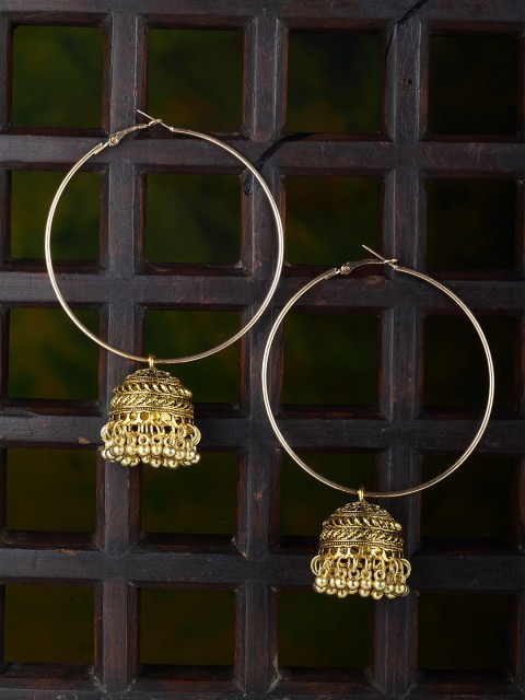 

AKS Gold-Plated & Handcrafted Circular Hoop Earrings