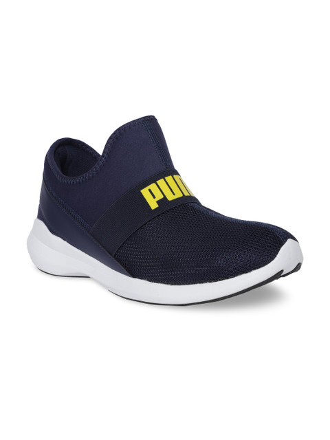 

Puma Men Navy Blue Mesh Mid-Top Running Shoes 37116702-0