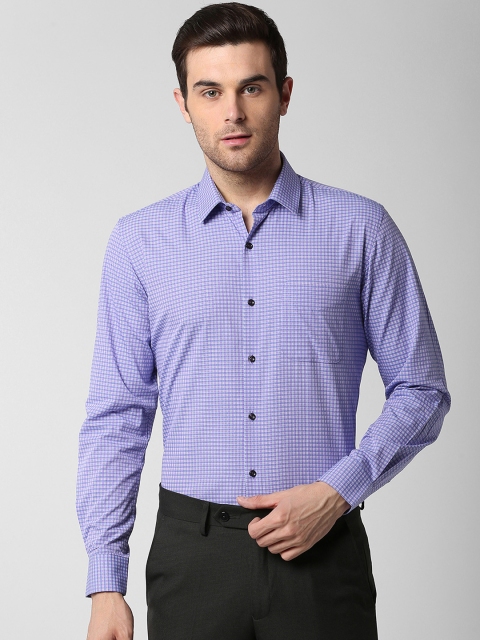 

Peter England Men Purple Slim Fit Checked Formal Shirt