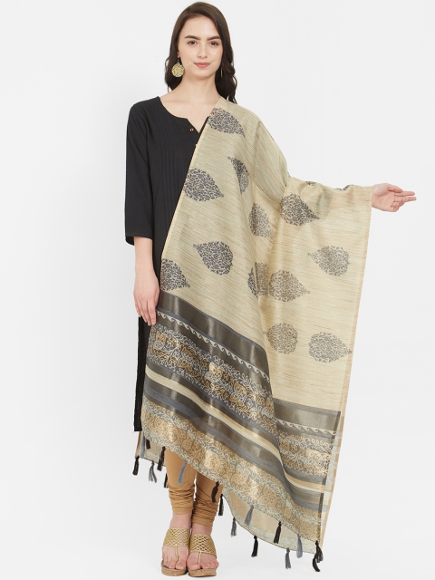 

Faserz Beige Printed Dupatta