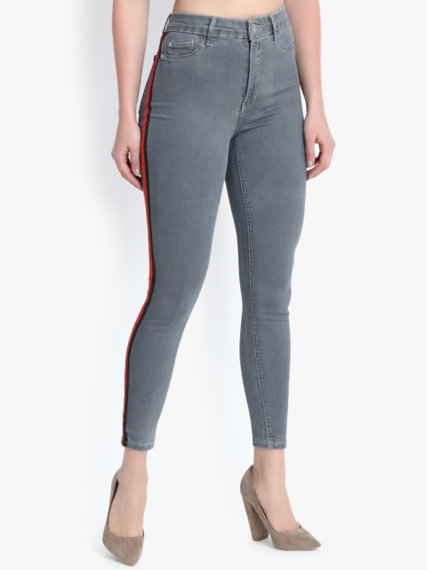 

Kotty Women Grey Skinny Fit High-Rise Clean Look Jeans