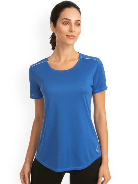 

Zelocity by Zivame Women Blue Solid Round Neck T-shirt