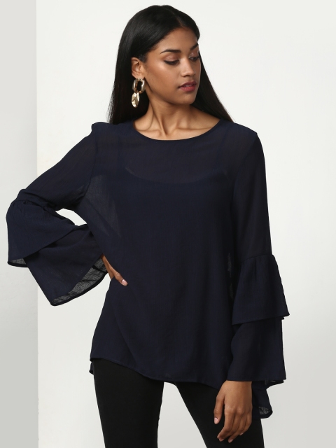 

Miss Bennett Women Navy Blue Solid Top