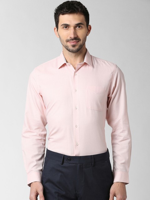 

Peter England Men Pink Slim Fit Self Design Formal Shirt