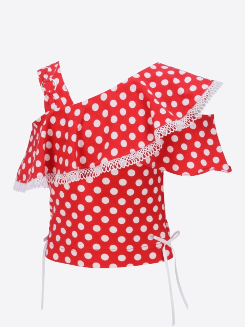 

CUTECUMBER Girls Red Printed Top