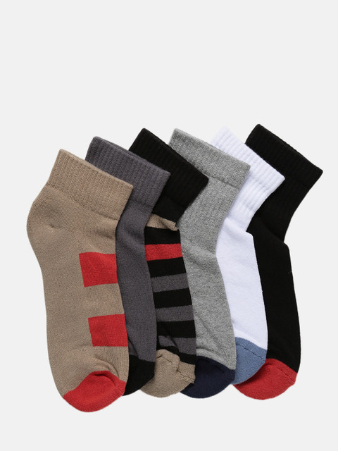 

Levis Men's Pack of 6 Solid Assorted Ankle-Length Socks