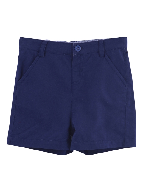 

Beebay Boys Navy Blue Solid Regular Fit Regular Shorts