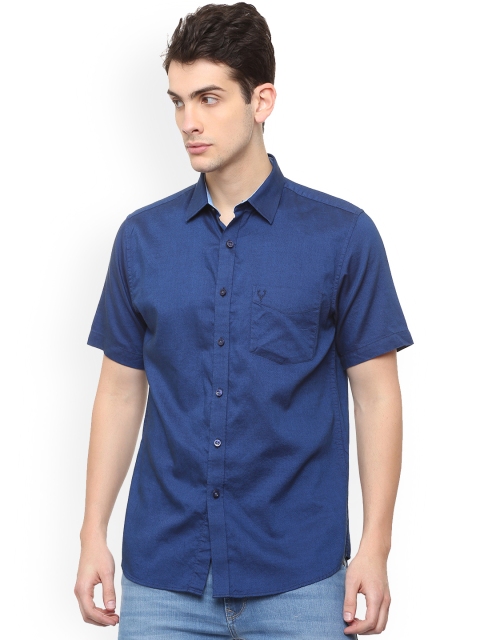 

Allen Solly Men Blue Slim Fit Solid Casual Shirt