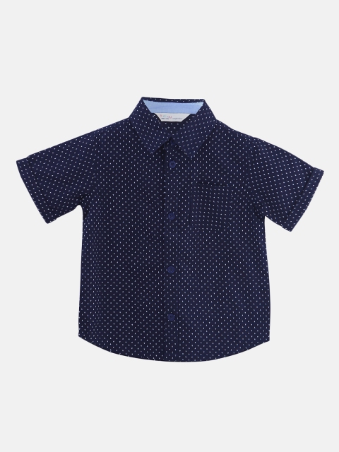 

Beebay Boys Navy Blue Regular Fit Printed Casual Shirt
